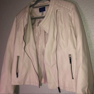 BEIGE LEATHER JACKET